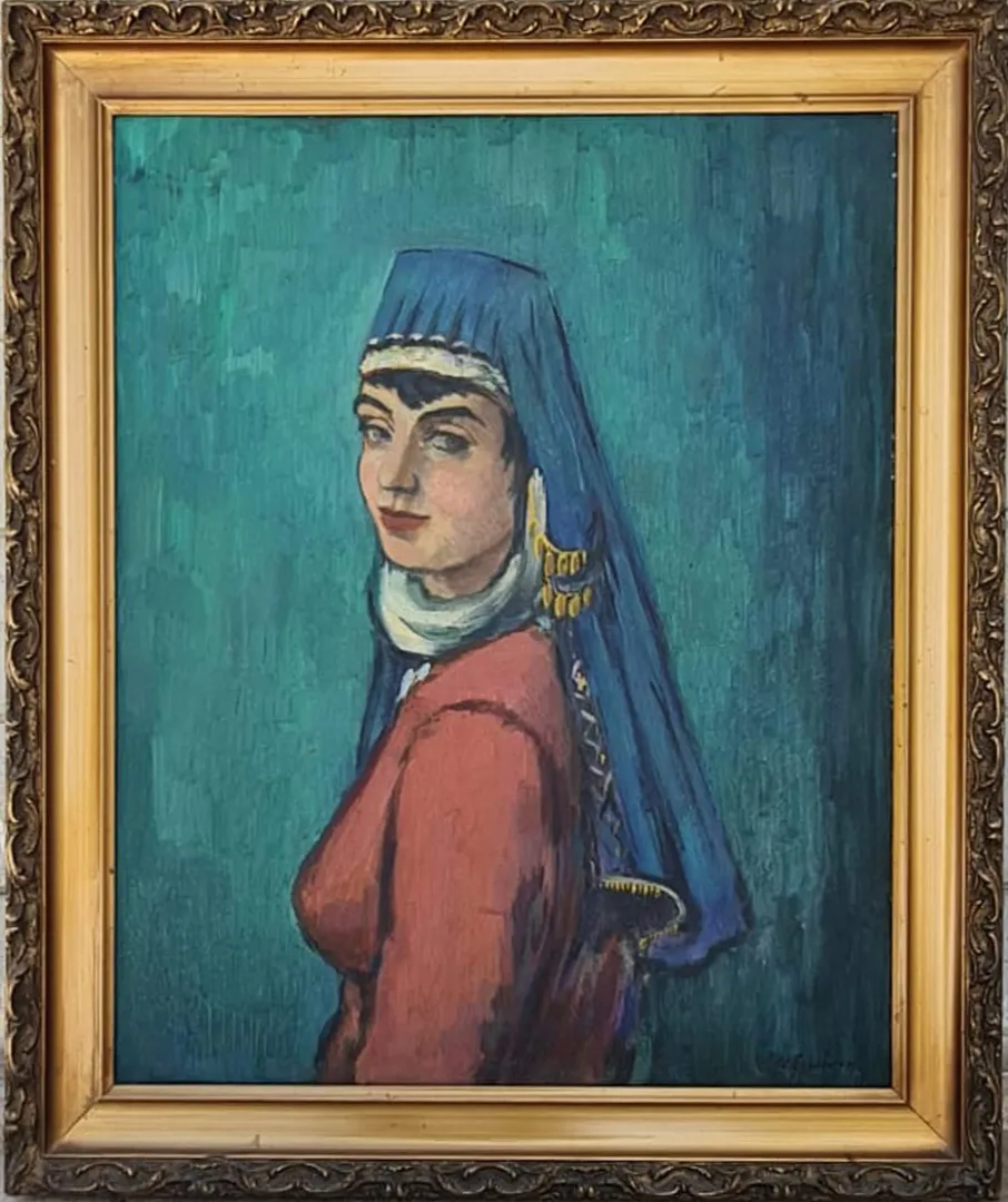 yakınlaştır "Yörük Aliye" eseri NURETTİN ERGÜVEN tarafından 76x61 cm ölçülerinde Duralit üzeri yağlı boya tekniği ile yapılmıştır.