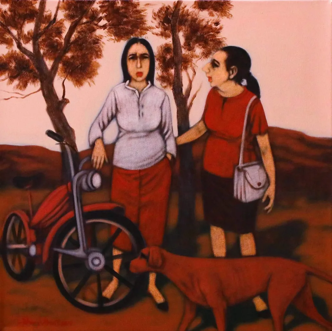 "İsimsiz" eseri ORHAN UMUT tarafından 2019 yılında 60x60 cm ölçülerinde Tuval üzeri akrilik boya tekniği ile yapılmıştır.