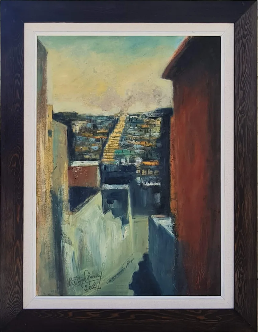 "Urfa'da Sokak" eseri LÜTFÜ GÜNAY tarafından 1999 yılında 70x50 cm ölçülerinde Tuval üzeri yağlı boya tekniği ile yapılmıştır.