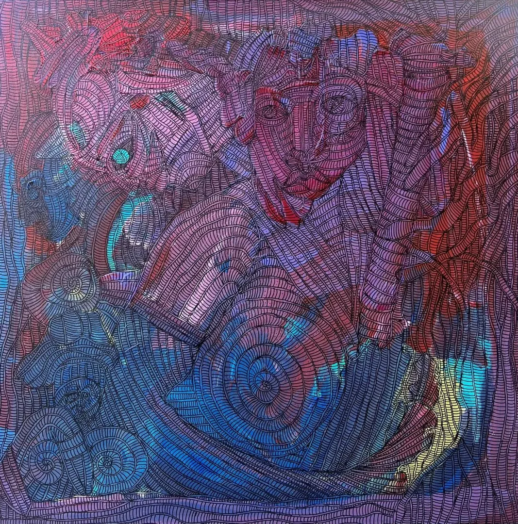 MURAT ÖZDOĞRU — “İsimsiz”, 2021 "İsimsiz" eseri MURAT ÖZDOĞRU tarafından 2021 yılında 60x60 cm ölçülerinde Tuval üzeri akrilik boya tekniği ile yapılmıştır.