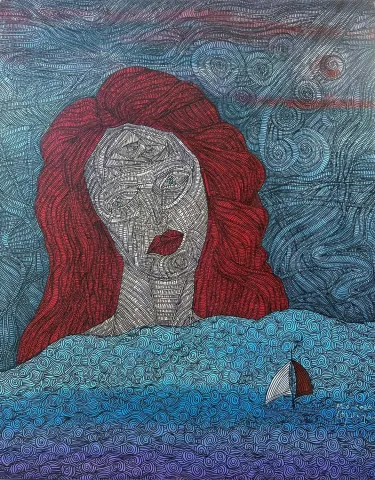"Üfle artık" eseri MURAT ÖZDOĞRU tarafından 2020 yılında 61x77 cm ölçülerinde Tuval üzeri akrilik boya tekniği ile yapılmıştır.