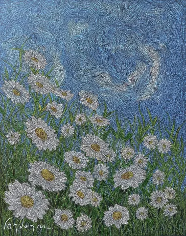 MURAT ÖZDOĞRU — “Her güne bir papatya 2”, 2024 "Her güne bir papatya 2" eseri MURAT ÖZDOĞRU tarafından 2024 yılında 100x80 cm ölçülerinde Tuval üzeri akrilik boya tekniği ile yapılmıştır.