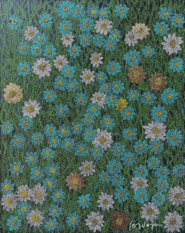 "Her güne bir papatya 3" eseri MURAT ÖZDOĞRU tarafından 2024 yılında 100x80 cm ölçülerinde Tuval üzeri akrilik boya tekniği ile yapılmıştır.