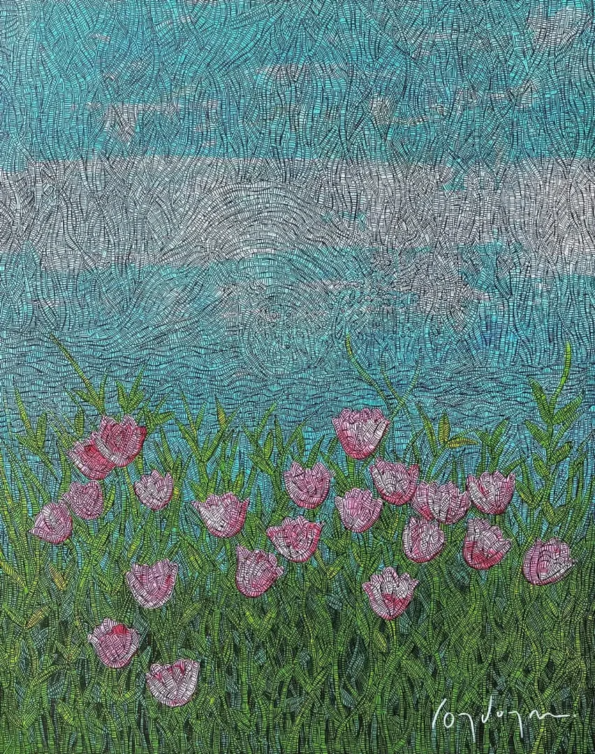 MURAT ÖZDOĞRU — “Lale”, 2024 "Lale" eseri MURAT ÖZDOĞRU tarafından 2024 yılında 100x80 cm ölçülerinde Tuval üzeri akrilik boya tekniği ile yapılmıştır.