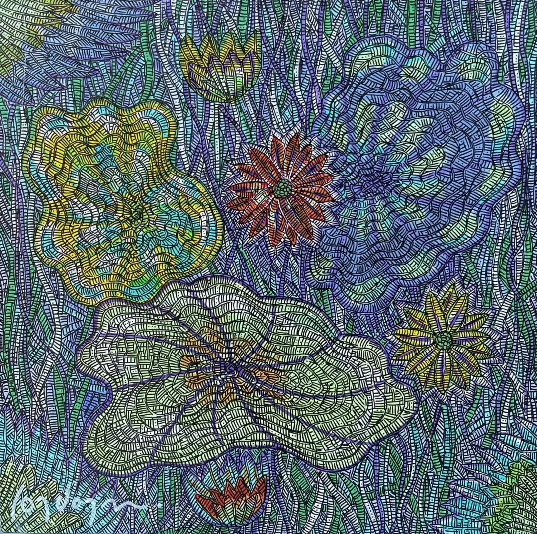 MURAT ÖZDOĞRU — “Nilüfer 2”, 2024 "Nilüfer 2" eseri MURAT ÖZDOĞRU tarafından 2024 yılında 50x50 cm ölçülerinde Tuval üzeri akrilik boya tekniği ile yapılmıştır.
