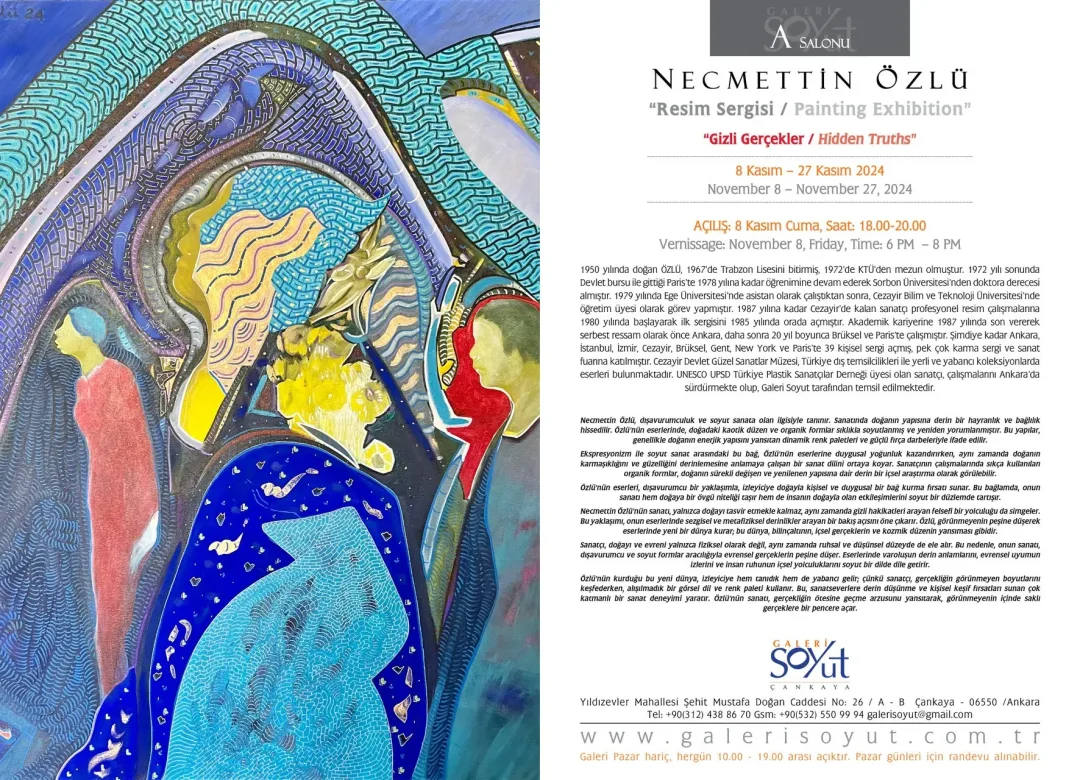 NECMETTİN ÖZLÜ — sergiden görünüm