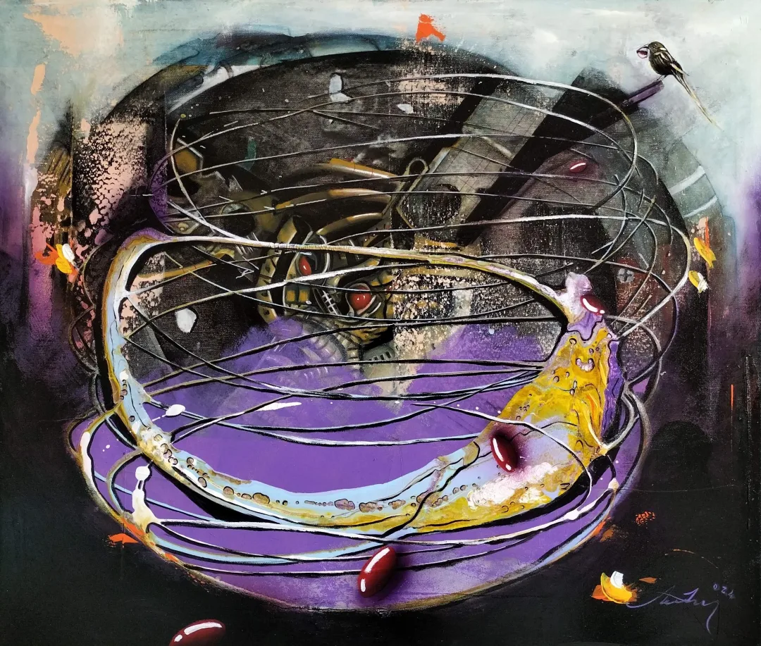 yakınlaştır "İsimsiz" eseri OKAN BOYDAŞ tarafından 75x88 cm ölçülerinde Tuval üzeri akrilik boya tekniği ile yapılmıştır.