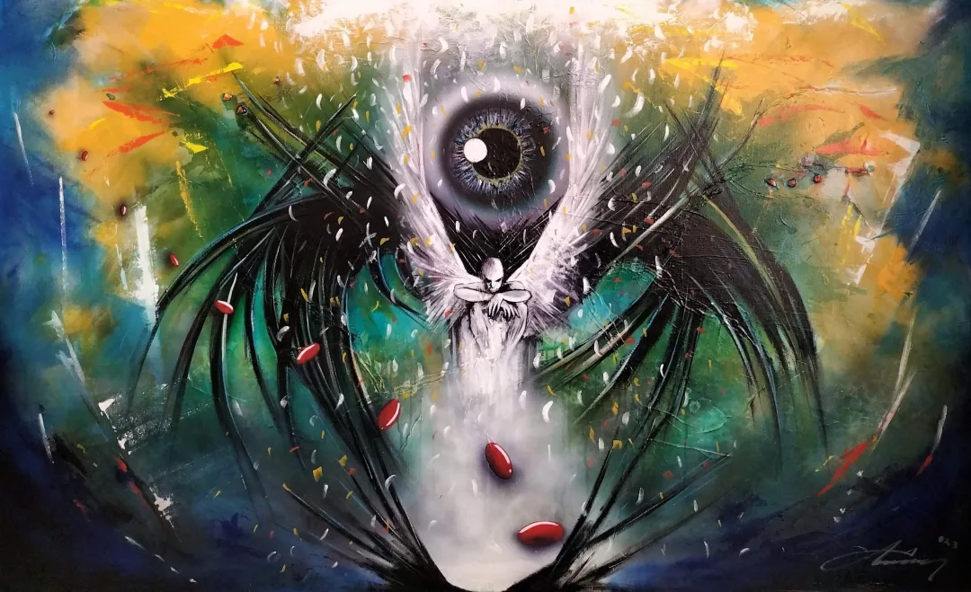 yakınlaştır "İsimsiz" eseri OKAN BOYDAŞ tarafından 100x161 cm ölçülerinde Tuval üzeri akrilik boya tekniği ile yapılmıştır.