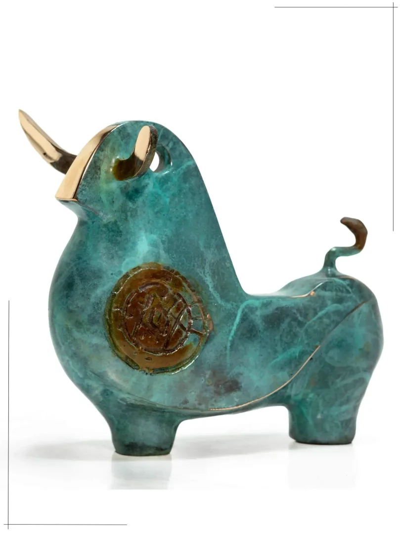 yakınlaştır "Cow" eseri SADEGH ATHAM tarafından 19x19x13 cm ölçülerinde Bronz tekniği ile yapılmıştır.
