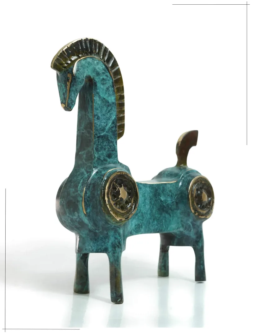 yakınlaştır "Horse" eseri SADEGH ATHAM tarafından 23x16x7 cm ölçülerinde Bronz tekniği ile yapılmıştır.