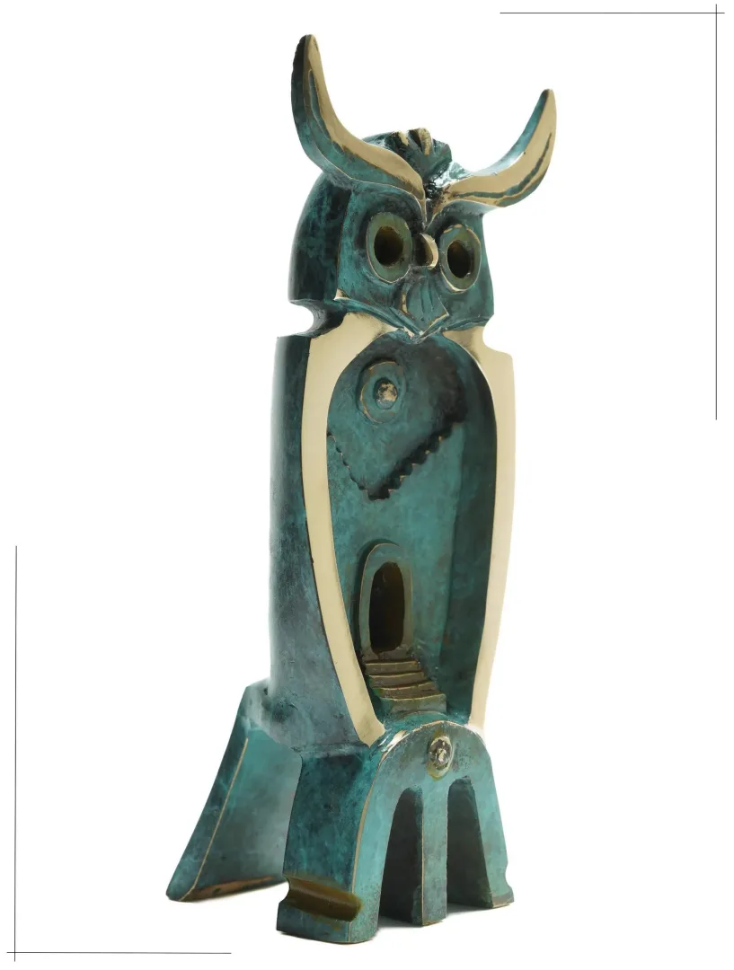 yakınlaştır "Owl" eseri SADEGH ATHAM tarafından 19x8x8 cm ölçülerinde Bronz tekniği ile yapılmıştır.