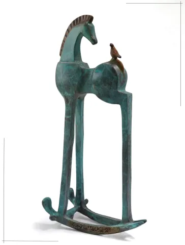 "Horse& Sword" eseri SADEGH ATHAM tarafından 50x26x15 cm ölçülerinde Bronz tekniği ile yapılmıştır.