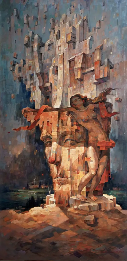 yakınlaştır "Huşu" eseri ADEM BAŞPINAR tarafından 140x70 cm ölçülerinde Tuval üzeri akrilik boya tekniği ile yapılmıştır.