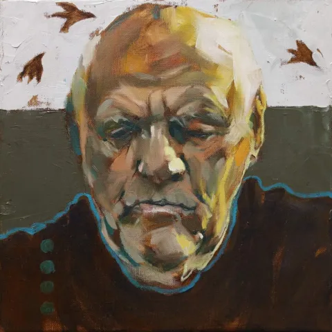 JOSH WENTZ — “İsimsiz”, 2024 "İsimsiz" eseri JOSH WENTZ tarafından 2024 yılında 25x25 cm ölçülerinde Tuval üzeri yağlı boya tekniği ile yapılmıştır.