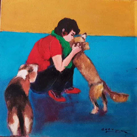 NESLİHAN RUGANCI — “Eko Dayanışma”, 2024 "Eko Dayanışma" eseri NESLİHAN RUGANCI tarafından 2024 yılında 25x25 cm ölçülerinde Tuval üzeri yağlı boya tekniği ile yapılmıştır.