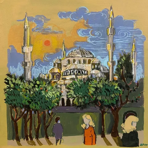 SEDANUR ŞİMŞEK — “İsimsiz”, 2024 "İsimsiz" eseri SEDANUR ŞİMŞEK tarafından 2024 yılında 25x25 cm ölçülerinde Tuval üzeri akrilik boya tekniği ile yapılmıştır.