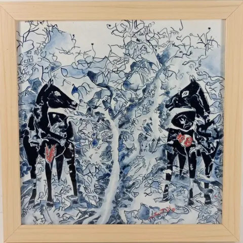 SUNA AKTAŞ — “Çini Atlar Serisi”, 2024 "Çini Atlar Serisi" eseri SUNA AKTAŞ tarafından 2024 yılında 25x25 cm ölçülerinde Seramik tekniği ile yapılmıştır.