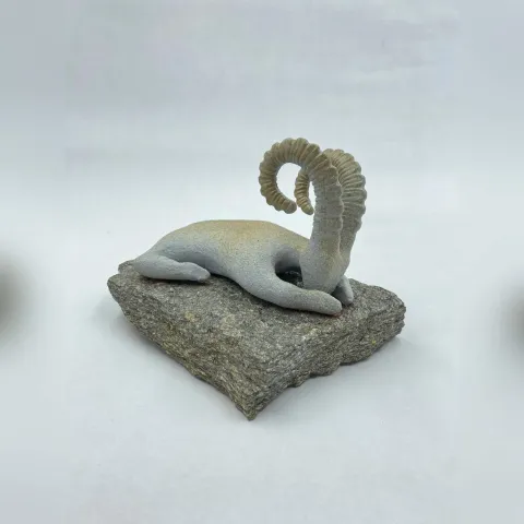 "İsimsiz" eseri AYŞE ERGÜNER tarafından 2024 yılında 18x12,5x13 cm ölçülerinde Stoneware çamur, elle şekillendirme,sırlı pişirim, 1240°C tekniği ile yapılmıştır.