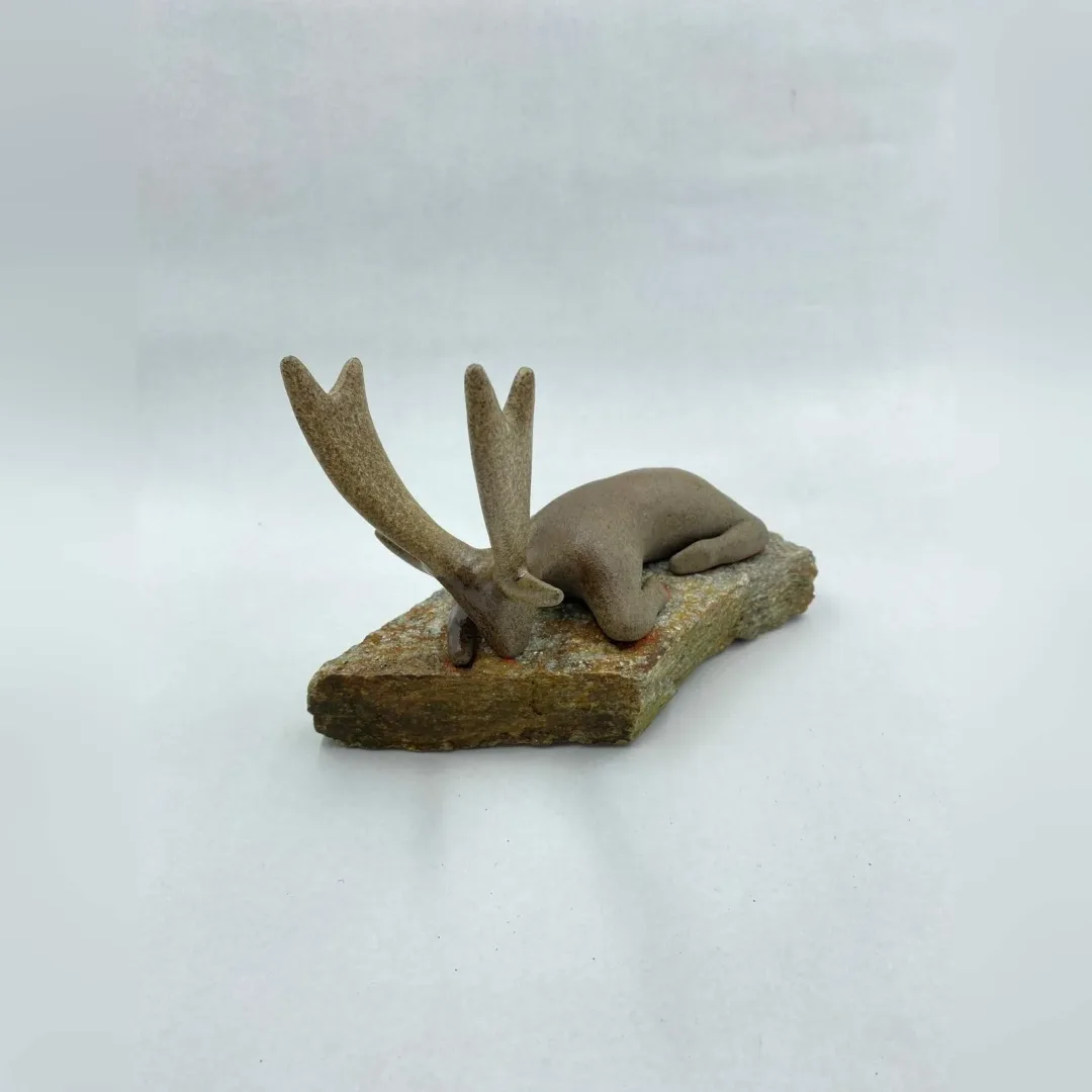 "İsimsiz" eseri AYŞE ERGÜNER tarafından 2024 yılında 21x11x15 cm ölçülerinde Stoneware çamur,elle şekillendirme, sırlı pişirim, 1240°C tekniği ile yapılmıştır.