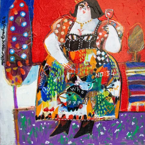 GÜLER GENÇ EROL — “Untitled”, 2024 "İsimsiz" eseri GÜLER GENÇ EROL tarafından 2024 yılında 25x25 cm ölçülerinde Tuval üzeri akrilik boya tekniği ile yapılmıştır.