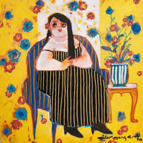 GÜLER GENÇ EROL — “Untitled”, 2024 "İsimsiz" eseri GÜLER GENÇ EROL tarafından 2024 yılında 25x25 cm ölçülerinde Tuval üzeri akrilik boya tekniği ile yapılmıştır.