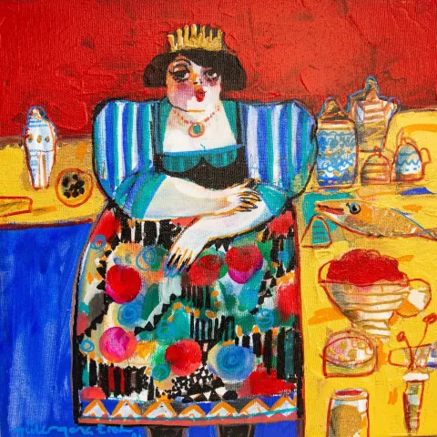 GÜLER GENÇ EROL — “Untitled”, 2024 "İsimsiz" eseri GÜLER GENÇ EROL tarafından 2024 yılında 25x25 cm ölçülerinde Tuval üzeri akrilik boya tekniği ile yapılmıştır.