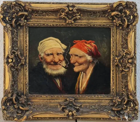 "isimsiz" eseri ROMANA ARREGUI tarafından 22x27.5 cm ölçülerinde Ahşap üzeri yağlı boya + epoksi tekniği ile yapılmıştır.