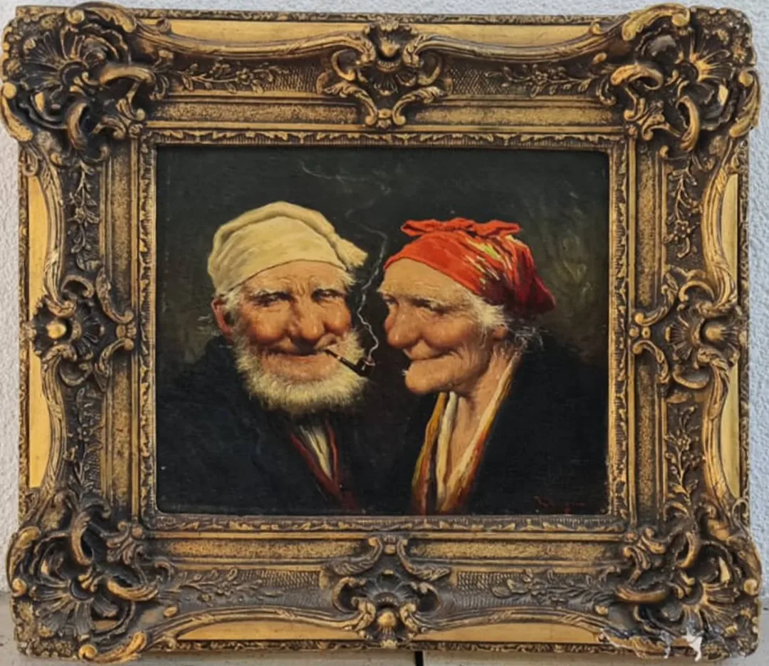 "isimsiz" eseri ROMANA ARREGUI tarafından 22x27.5 cm ölçülerinde Ahşap üzeri yağlı boya + epoksi tekniği ile yapılmıştır.
