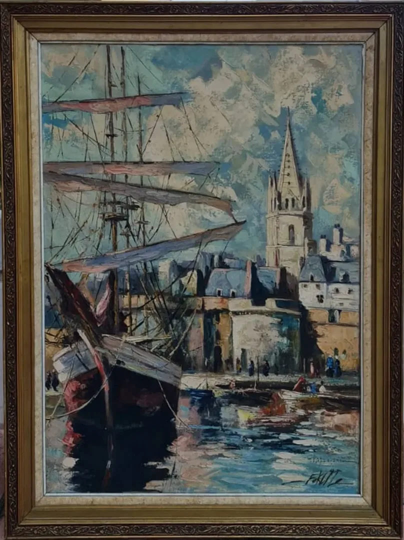 yakınlaştır "St Malo Limanı" eseri FRED KLINE tarafından 70x50 cm ölçülerinde Tuval üzeri yağlı boya tekniği ile yapılmıştır.