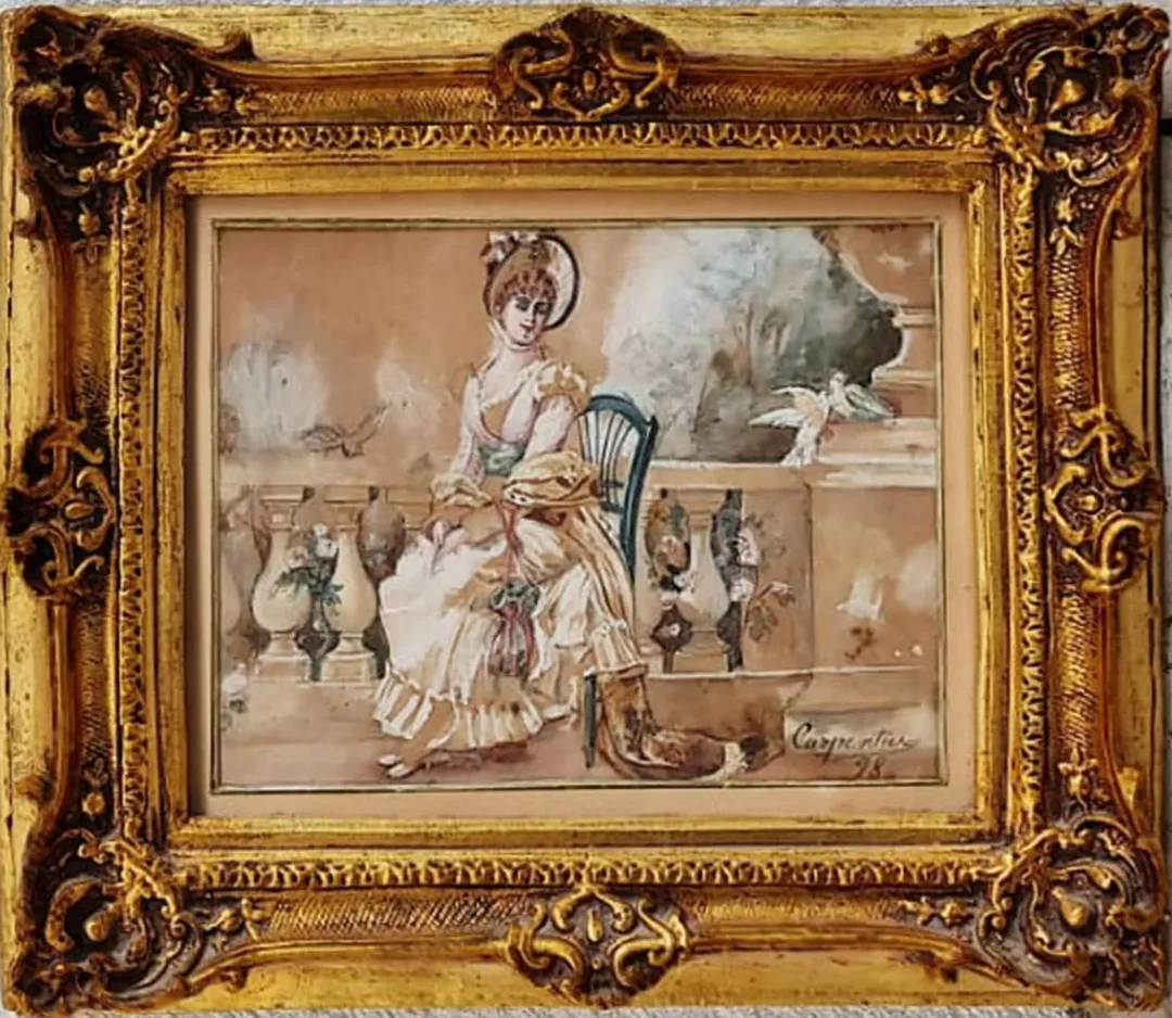 "isimsiz" eseri MADELEINE CARPENRTIER tarafından 1898 yılında 18x24 cm ölçülerinde Kağıt üzeri karışık teknik tekniği ile yapılmıştır.