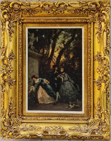 "isimsiz" eseri İMZASIZ tarafından 31.5x24.5 cm ölçülerinde Duralit üzeri yağlı boya tekniği ile yapılmıştır.