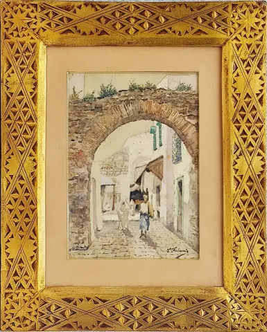 "isimsiz" eseri VICTOR GUILLAUME FULCONIS tarafından 30x21 cm ölçülerinde Kağıt üzeri sulu boya tekniği ile yapılmıştır.