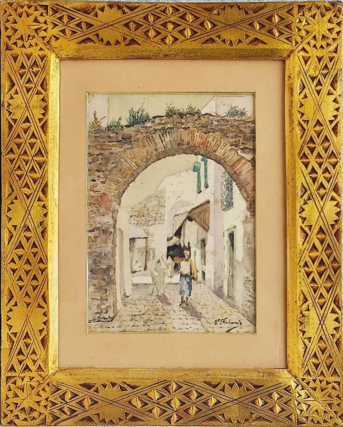 "isimsiz" eseri VICTOR GUILLAUME FULCONIS tarafından 30x21 cm ölçülerinde Kağıt üzeri sulu boya tekniği ile yapılmıştır.