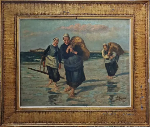 "isimsiz" eseri MARGUERITE HENRIETTE TEDESCHI tarafından 73x92 cm ölçülerinde Tuval üzeri yağlı boya tekniği ile yapılmıştır.
