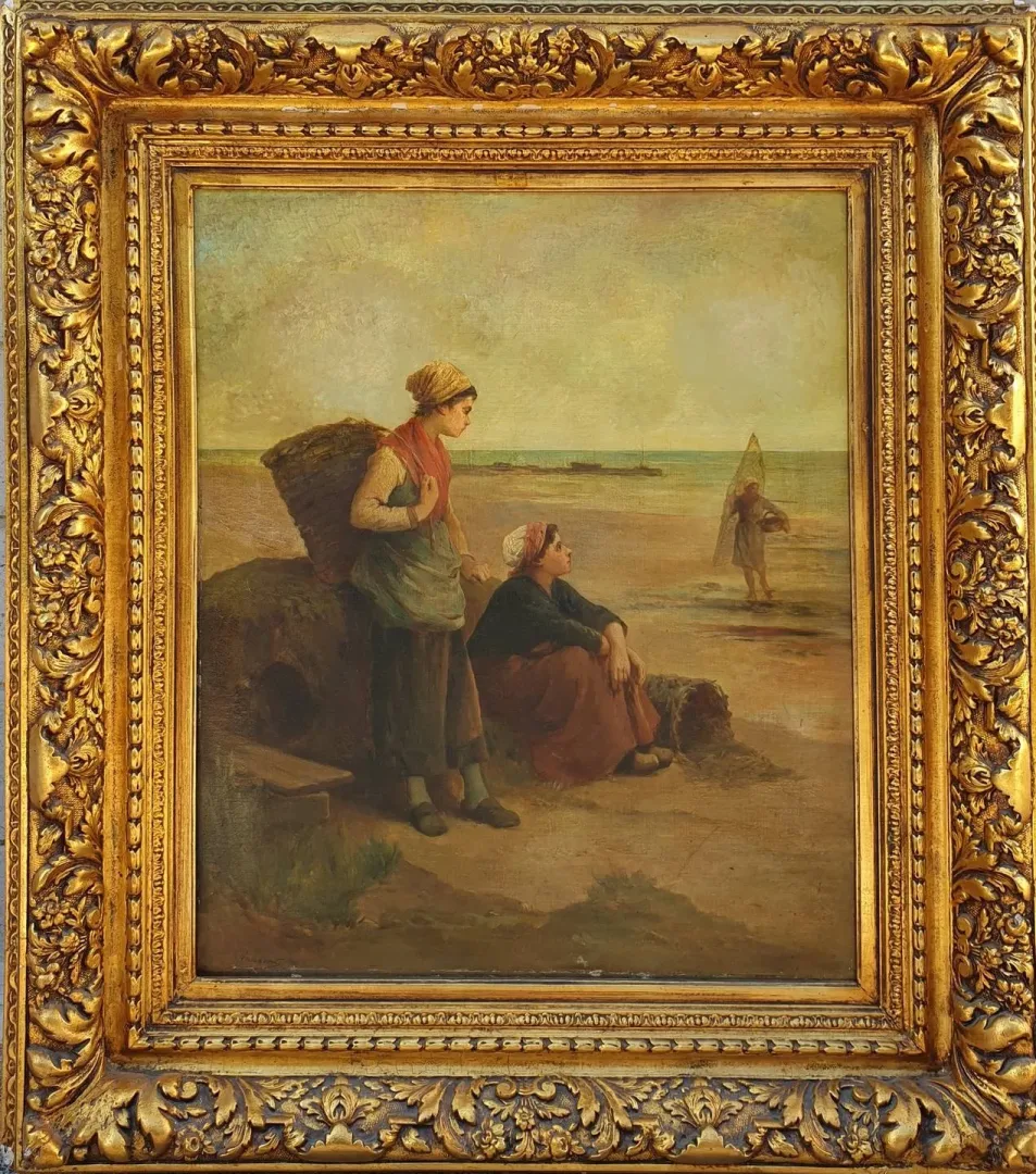 yakınlaştır "Balıkçı köyü" eseri HENRI ADOLPHE LOUIS LAURENT tarafından 66x55 cm ölçülerinde Tuval üzeri yağlı boya tekniği ile yapılmıştır.