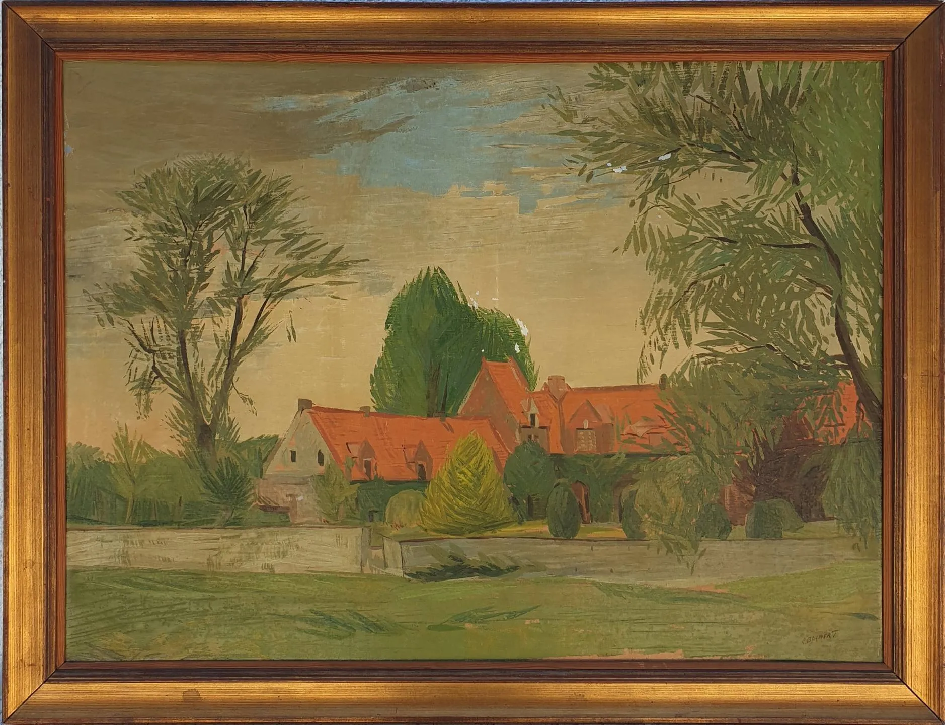 "isimsiz" eseri GASTON BOGAERT tarafından 55x74 cm ölçülerinde Tuval üzeri yağlı boya tekniği ile yapılmıştır.
