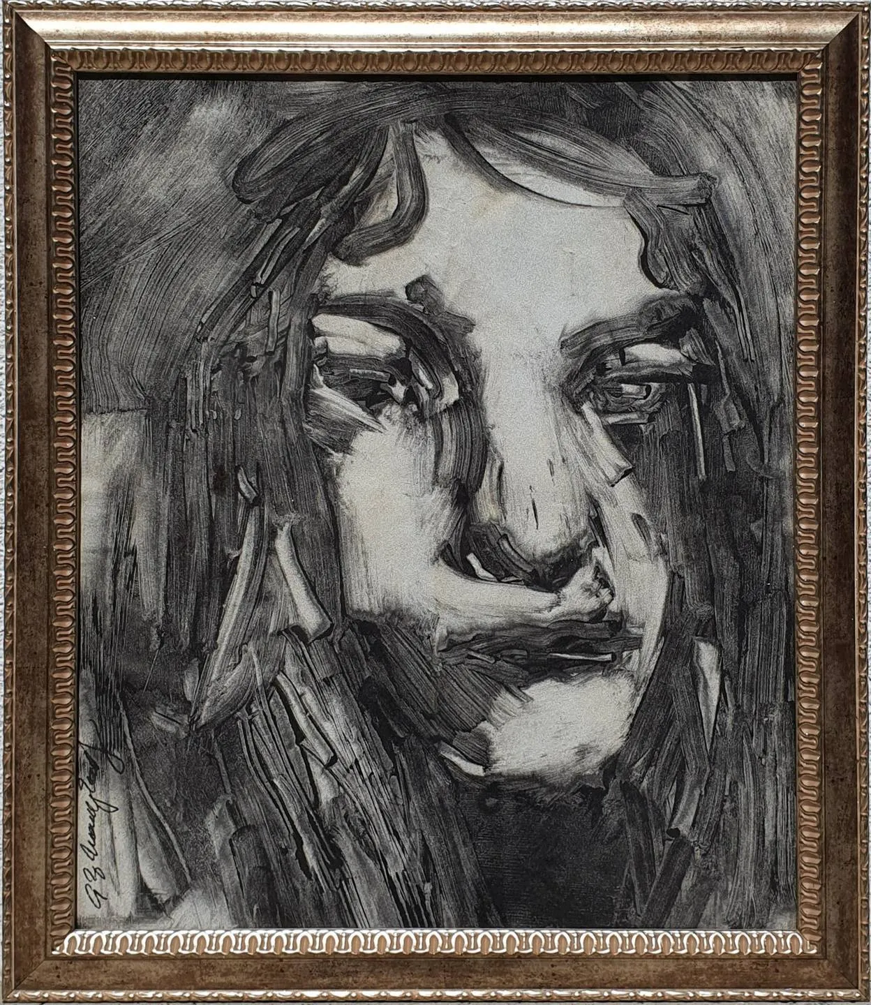 "isimsiz" eseri İMZA OKUNAMADI tarafından 46x39 cm ölçülerinde Kağıt üzeri yağlı boya tekniği ile yapılmıştır.
