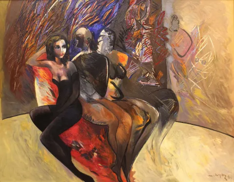 MUSTAFA AYAZ — “isimsiz”, 1994 "isimsiz" eseri MUSTAFA AYAZ tarafından 1994 yılında 140x180 cm ölçülerinde Tuval üzeri yağlı boya tekniği ile yapılmıştır.