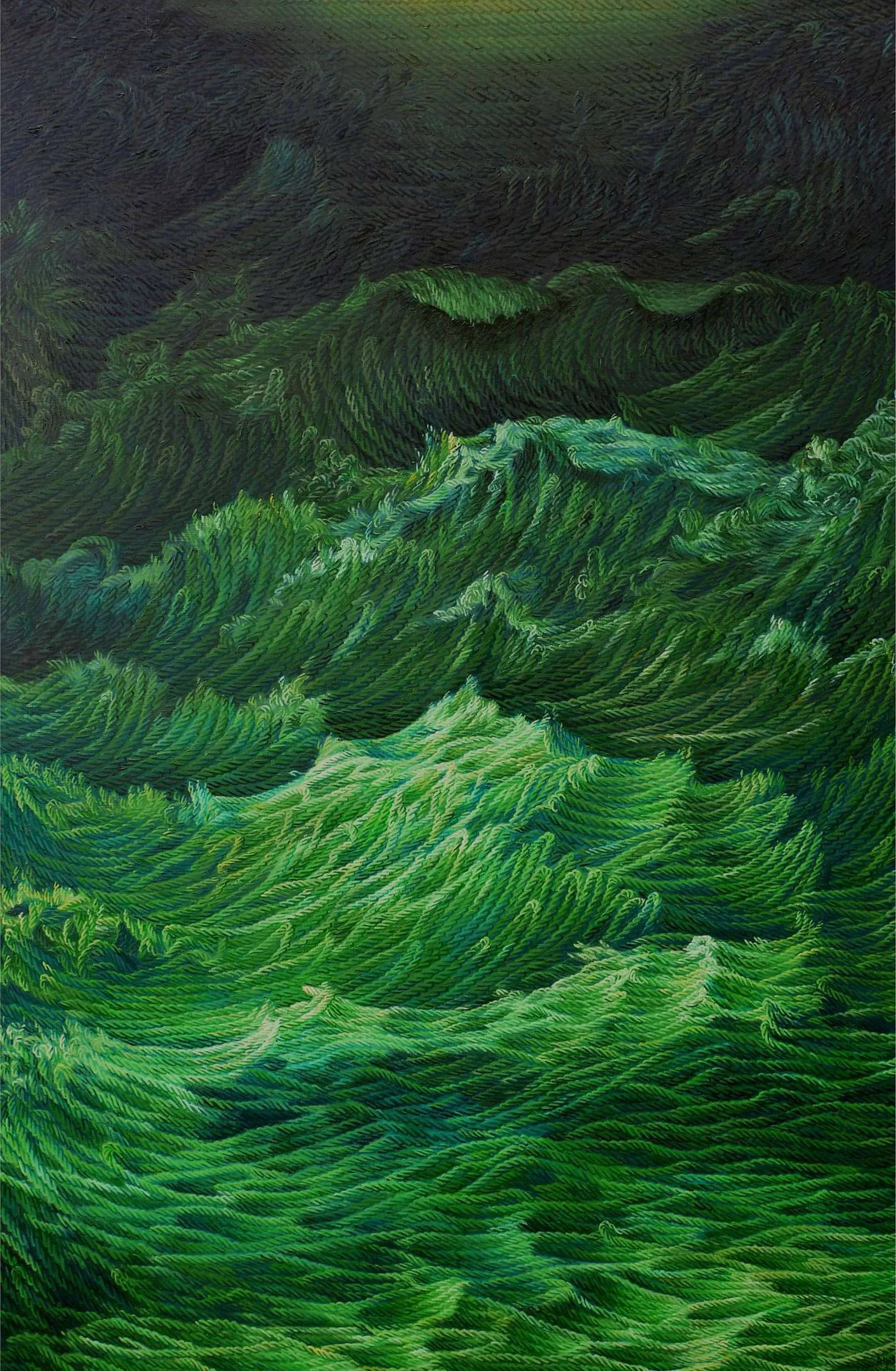 "Aşkın Son Hali" eseri AHMET YEŞİL tarafından 2015 yılında 180x135 cm ölçülerinde Tuval üzeri yağlı boya tekniği ile yapılmıştır.