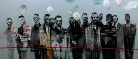 ERCAN AYÇİÇEK — “isimsiz”, 2020 "isimsiz" eseri ERCAN AYÇİÇEK tarafından 2020 yılında 80x180 cm ölçülerinde Tuval üzeri akrilik boya tekniği ile yapılmıştır.