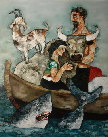 MURAT TOLGA — “isimsiz”, 2021 "isimsiz" eseri MURAT TOLGA tarafından 2021 yılında 150x120 cm ölçülerinde Tuval üzeri yağlı boya tekniği ile yapılmıştır.
