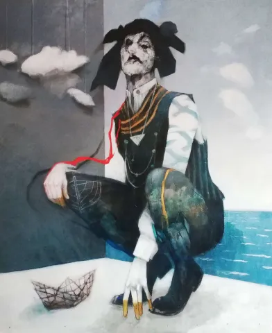 ERCAN AYÇİÇEK — “İsimsiz”, 2021 "İsimsiz" eseri ERCAN AYÇİÇEK tarafından 2021 yılında 170x140 cm ölçülerinde Tuval üzeri akrilik boya tekniği ile yapılmıştır.