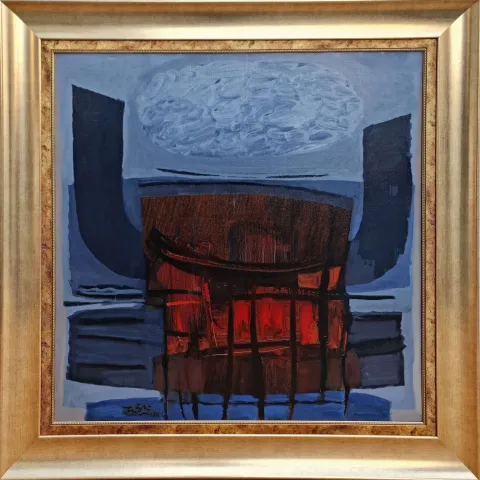 ADNAN TURANİ — “Anıtsal Yazı”, 2013 "Anıtsal Yazı" eseri ADNAN TURANİ tarafından 2013 yılında 100x100 cm ölçülerinde Tuval üzeri yağlı boya tekniği ile yapılmıştır.