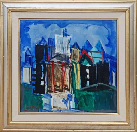 ADNAN TURANİ — “Marmaris”, 1993 "Marmaris" eseri ADNAN TURANİ tarafından 1993 yılında 52x53 cm ölçülerinde Tuval üzeri yağlı boya tekniği ile yapılmıştır.