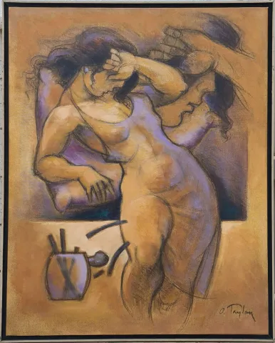 ORHAN TAYLAN — “isimsiz” "isimsiz" eseri ORHAN TAYLAN tarafından 100x80 cm ölçülerinde Tuval üzeri yağlı boya tekniği ile yapılmıştır.