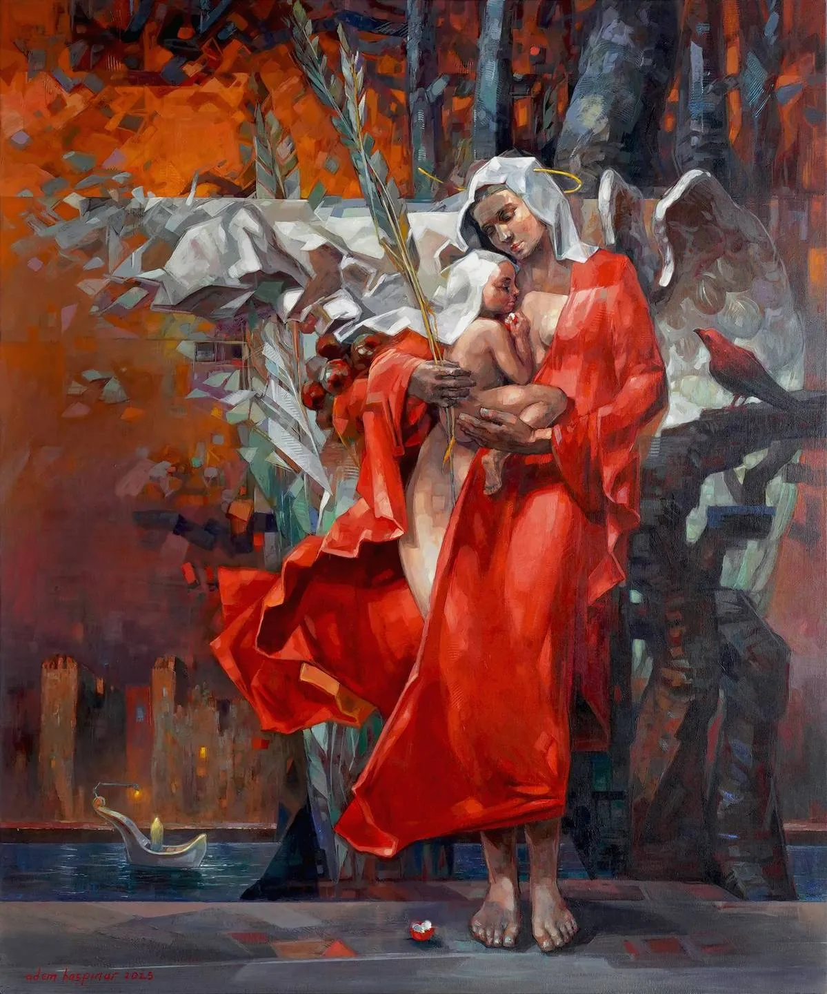 "Vakur-II" eseri ADEM BAŞPINAR tarafından 2025 yılında 120x100 cm ölçülerinde Tuval üzeri akrilik boya tekniği ile yapılmıştır.