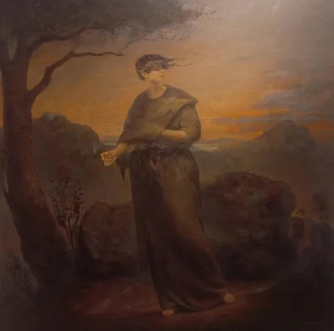 HASAN BAYKUŞ — “Eşik-II”, 2025 "Eşik-II" eseri HASAN BAYKUŞ tarafından 2025 yılında 80x80 cm ölçülerinde Tuval üzeri yağlı boya tekniği ile yapılmıştır.