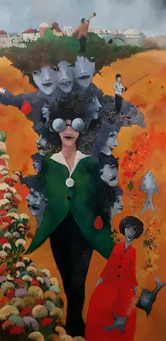 EROL PELİOĞLU — “İsimsiz”, 2025 "İsimsiz" eseri EROL PELİOĞLU tarafından 2025 yılında 140x70 cm ölçülerinde Tuval üzeri yağlı boya tekniği ile yapılmıştır.