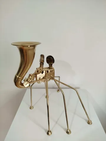 DOĞAN KARAKILIÇ — “A fantastic song”, 2025 "A fantastic song" eseri DOĞAN KARAKILIÇ tarafından 2025 yılında 30x37x30 cm ölçülerinde Metal karışık teknik tekniği ile yapılmıştır.