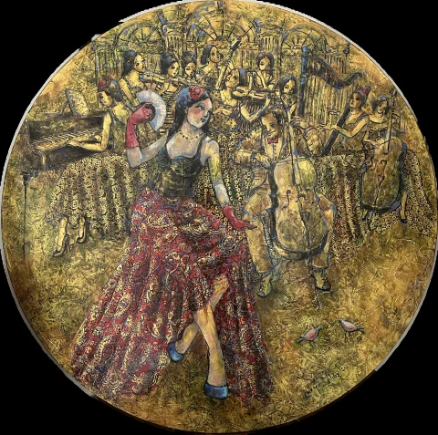 DERYA YILDIZ — “İsimsiz”, 2025 "İsimsiz" eseri DERYA YILDIZ tarafından 2025 yılında 100x100 cm ölçülerinde Tuval üzeri yağlı boya tekniği ile yapılmıştır.
